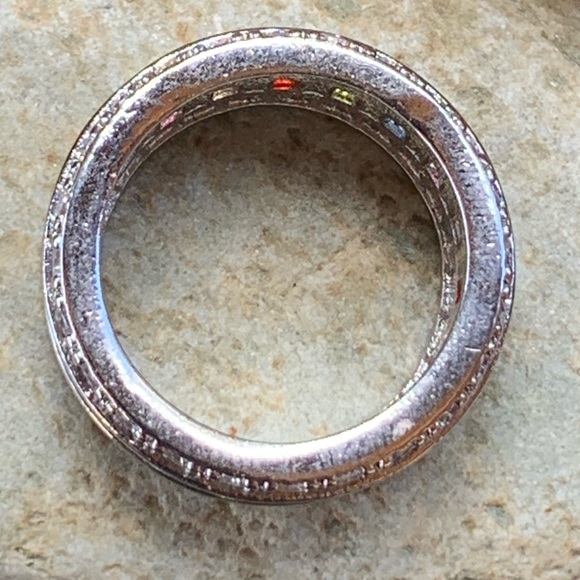 Colorful Square Cut Gem Ring - Picture 7 of 7